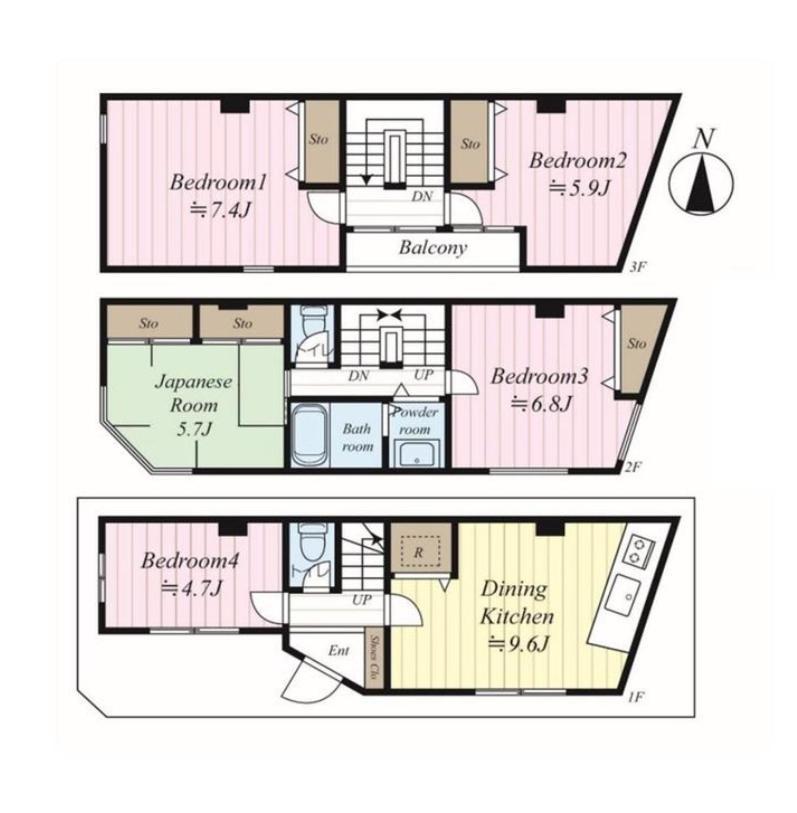 Shinjuku 5-Room Family House Токио Екстериор снимка